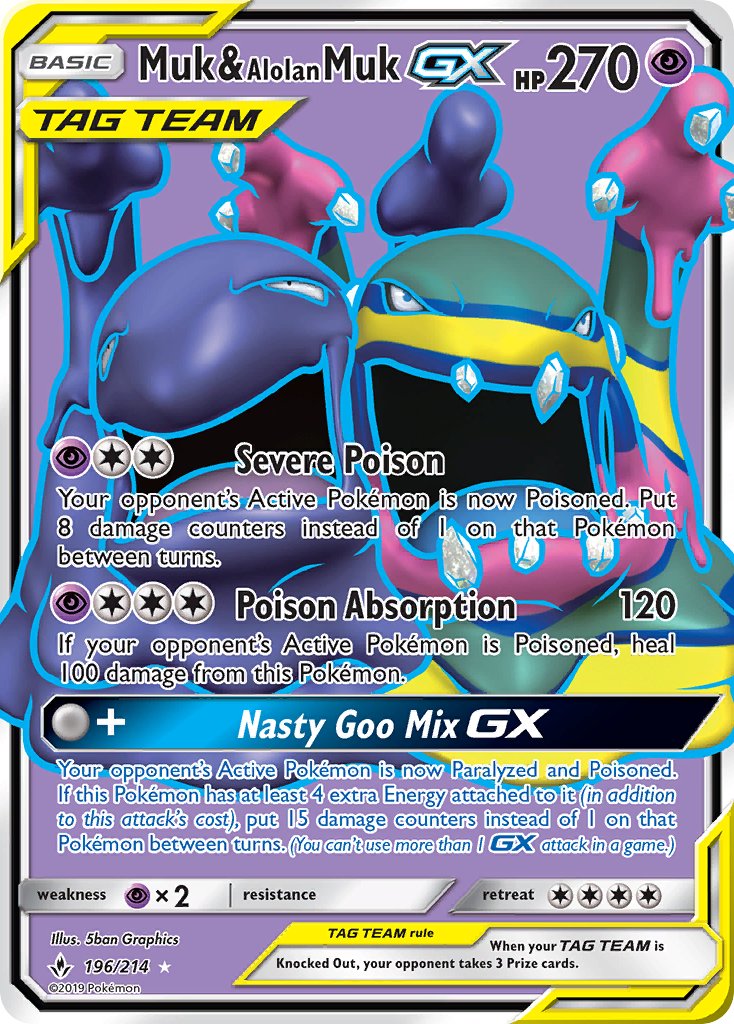 Muk & Alolan Muk GX 196-214 - FULL ART