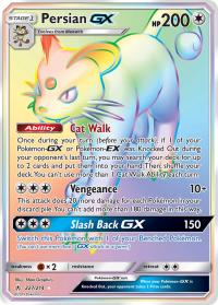 pokemon sm unbroken bonds persian gx 227 214 rainbow rare