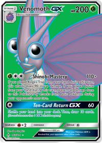 pokemon sm unbroken bonds venomoth gx 193 214 full art