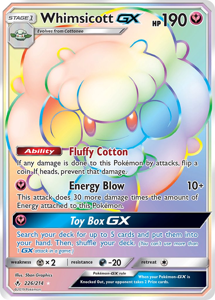 Whimsicott GX 226-214 - RAINBOW RARE