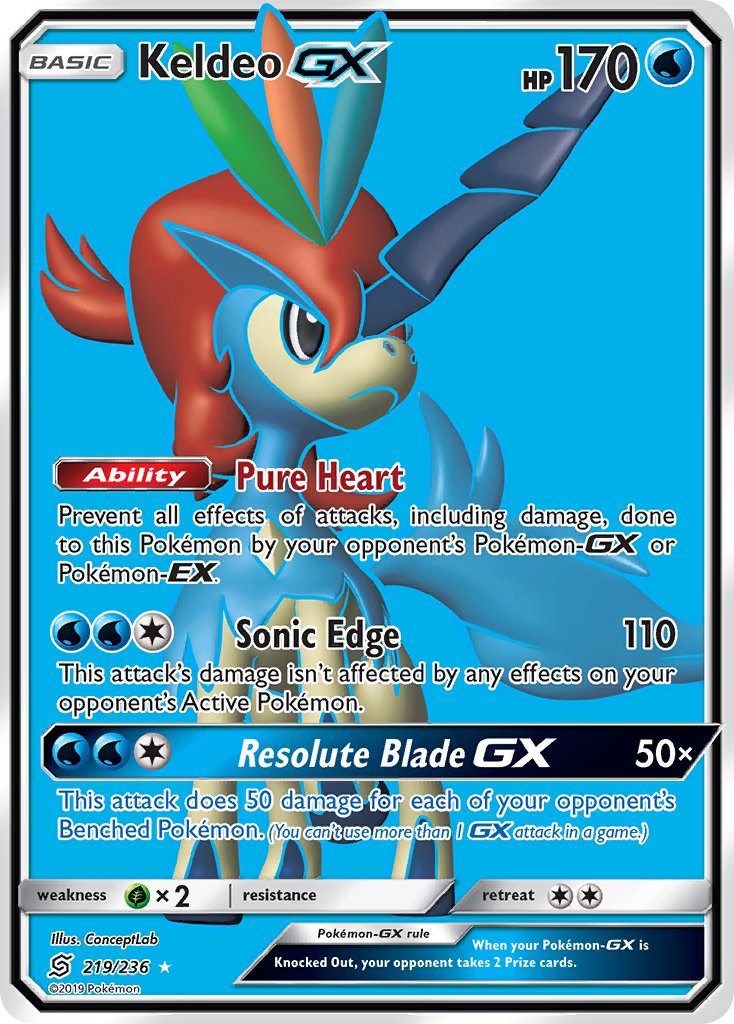 Keldeo GX 219-236 - FULL ART