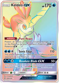 pokemon sm unified minds keldeo gx 240 236 rainbow rare