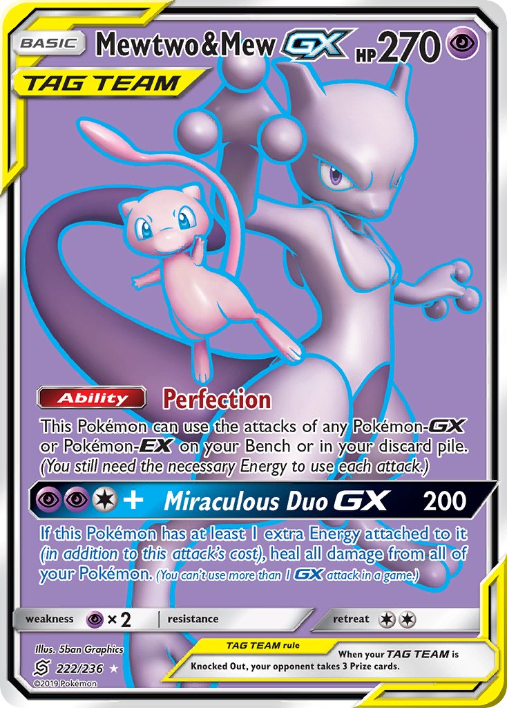 Mewtwo & Mew GX 222-236 - FULL ART