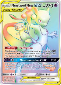 pokemon sm unified minds mewtwo mew gx 242 236 rainbow rare