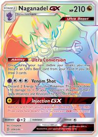 pokemon sm unified minds naganadel gx 249 236 rainbow rare