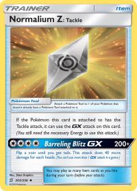 pokemon sm unified minds normalium z tackle 203 236