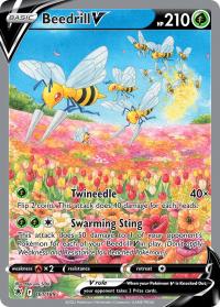 pokemon ss astral radiance beedrill v 161 189 altenate art