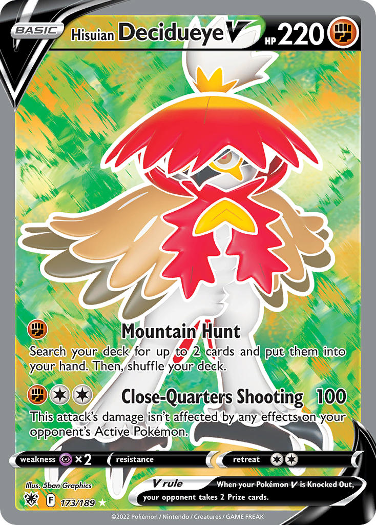 Hisuian Decidueye V - 173-189 FULL ART