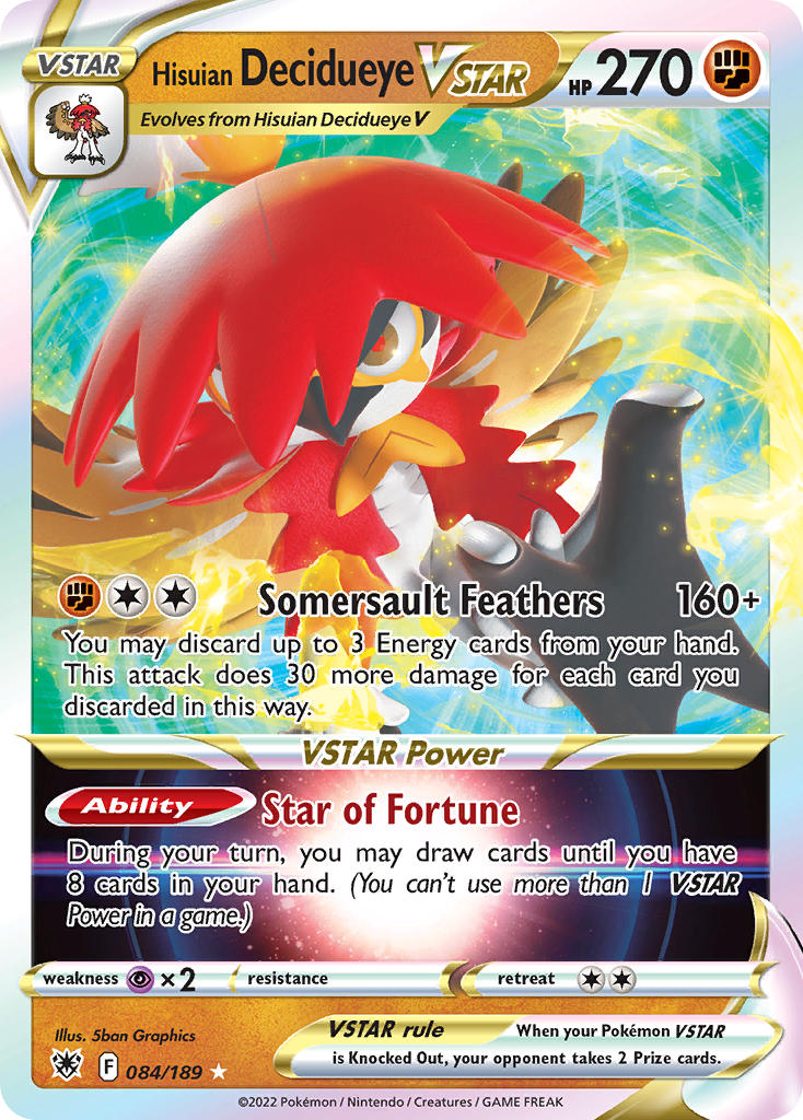 Hisuian Decidueye V STAR - 084-189