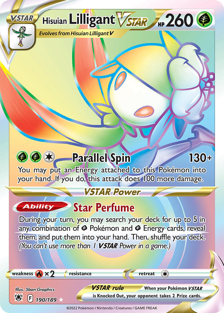 Hisuian Lilligant VSTAR - 190-189 RAINBOW RARE