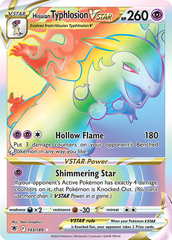 Hisuian Typhlosion VSTAR - 193-189 RAINBOW RARE