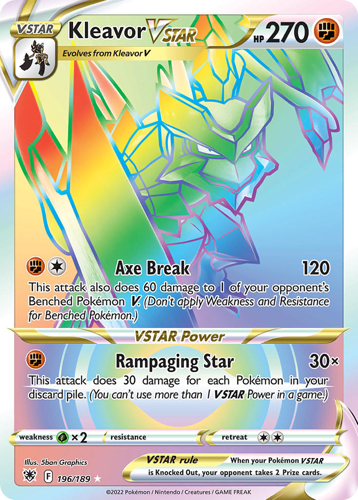 Kleavor VSTAR - 196-189 RAINBOW RARE