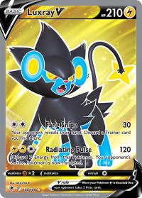 pokemon ss astral radiance luxray v 168 189 full art