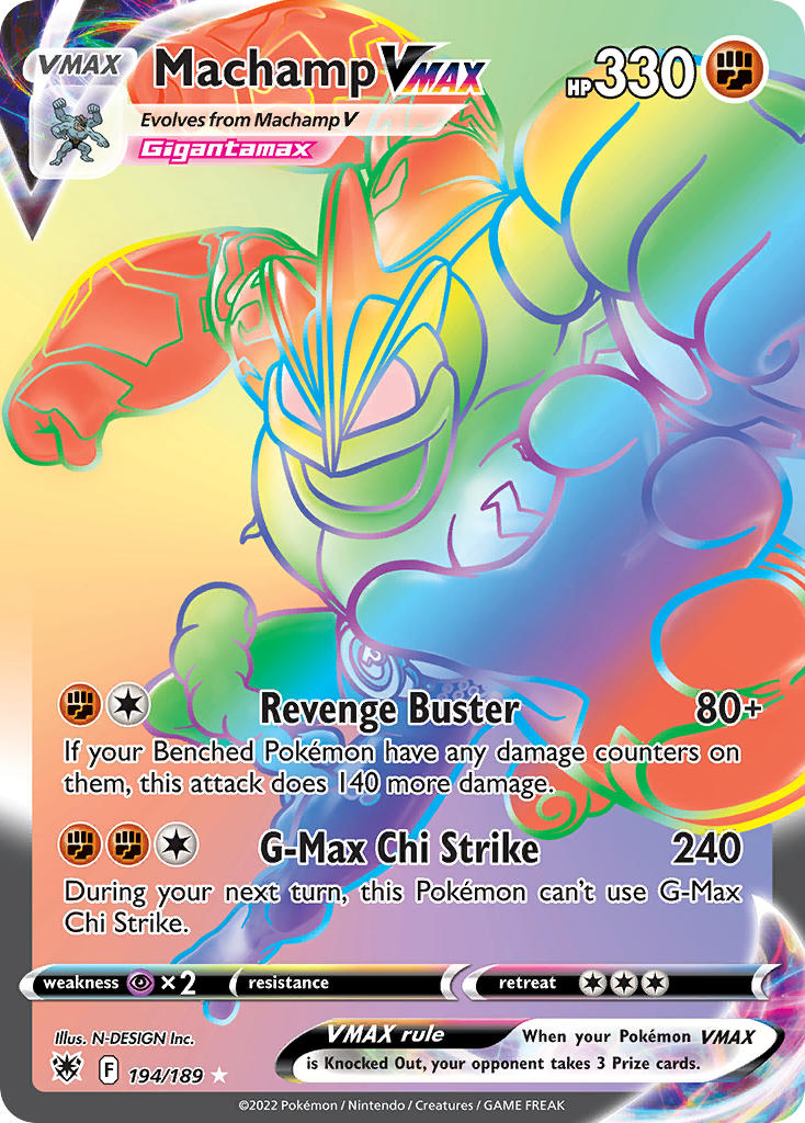 Machamp VMAX - 194-189 RAINBOW RARE