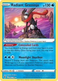 pokemon ss astral radiance radiant greninja 046 189