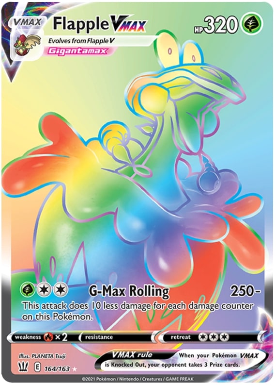 Flapple VMAX - 164-163 - RAINBOW RARE