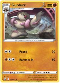 pokemon ss battle styles gurdurr 074 163