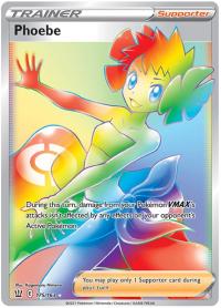 pokemon ss battle styles phoebe 175 163 rainbow rare