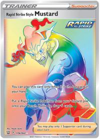 pokemon ss battle styles rapid strike style mustard 176 163 rainbow rare
