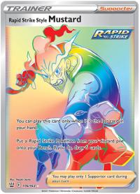 pokemon ss battle styles rapid strike style mustard 176 163 rainbow rare