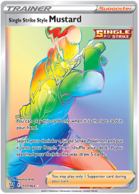 pokemon ss battle styles single strike style mustard 177 163 rainbow rare
