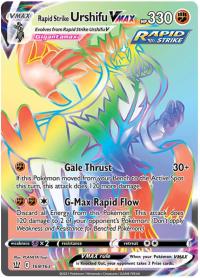 pokemon ss battle styles rapid strike urshifu vmax 169 163 rainbow rare