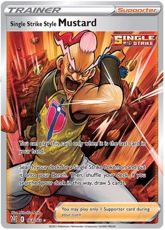 Single Strike Style Mustard - 163-163 FULL ART