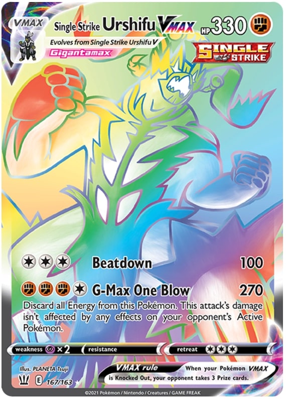 Single Strike Urshifu VMAX - 167-163 RAINBOW RARE