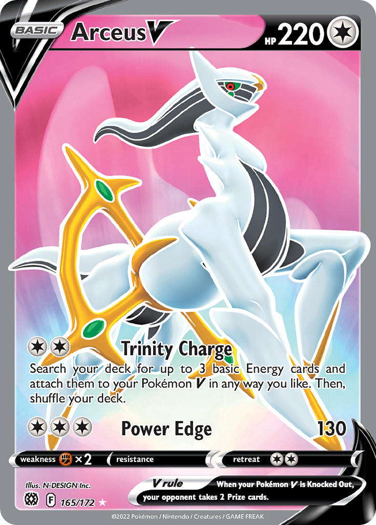 Arceus V - 165-172 FULL ART