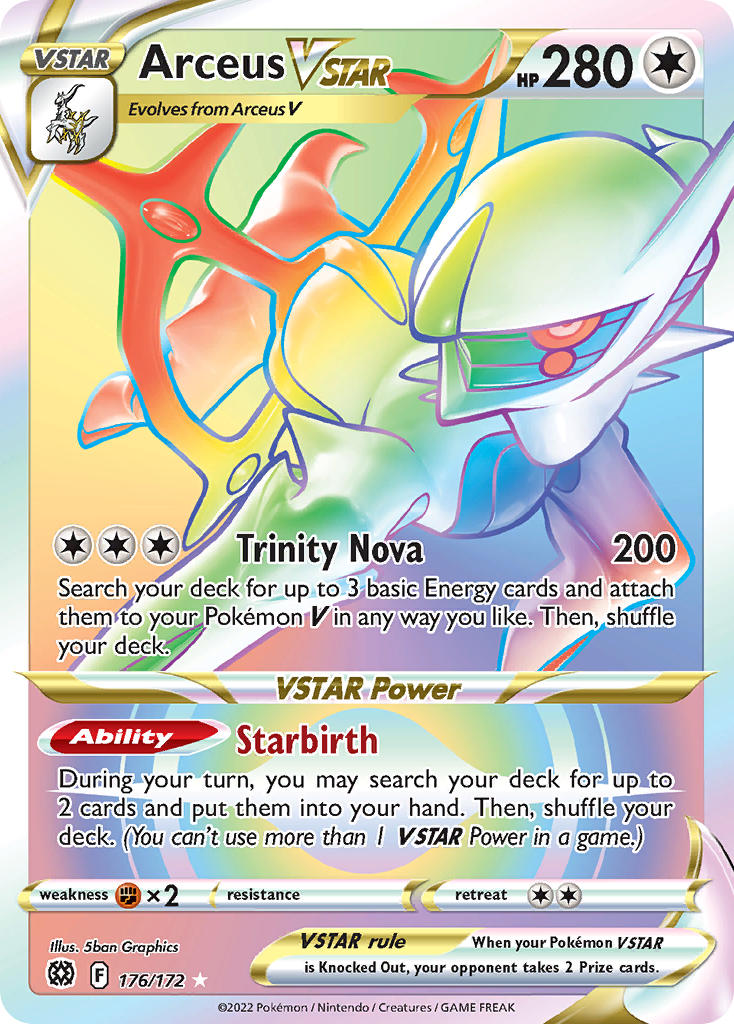 Arceus VSTAR - 176-172 - RAINBOW RARE