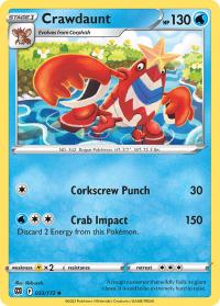 pokemon ss brilliant stars preorder february 25 2022 crawdaunt 033 172