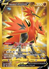 pokemon ss brilliant stars preorder february 25 2022 galarian zapdos v 182 172 secret rare