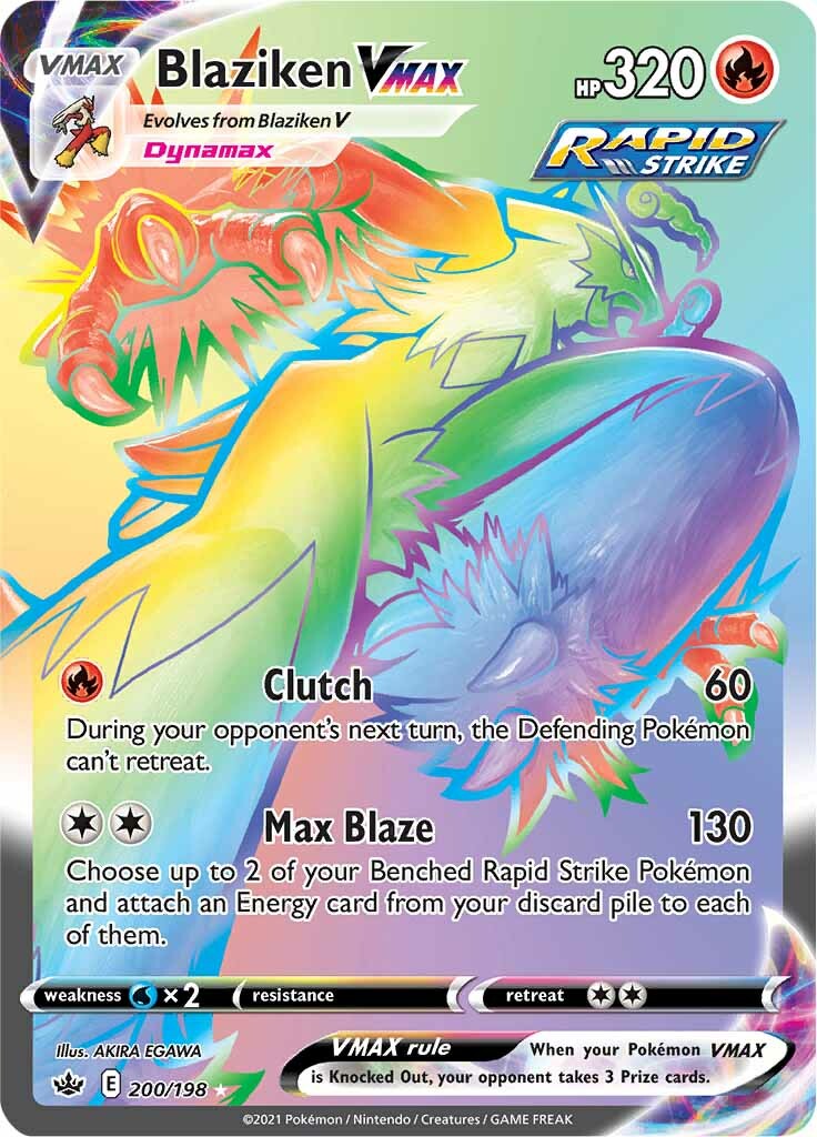 Blaziken VMAX 200-198 RAINBOW RARE