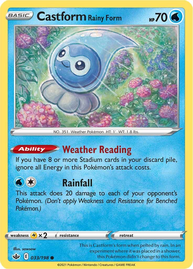 Castform Rainy Form 033-198