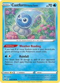 pokemon ss chilling reign castform rainy form 033 198