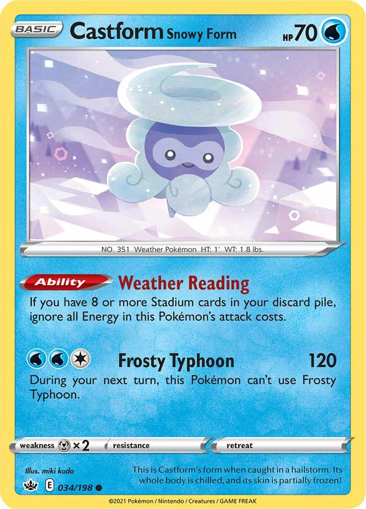 Castform Snowy Form 034-198