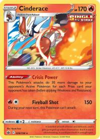pokemon ss chilling reign cinderace 028 198