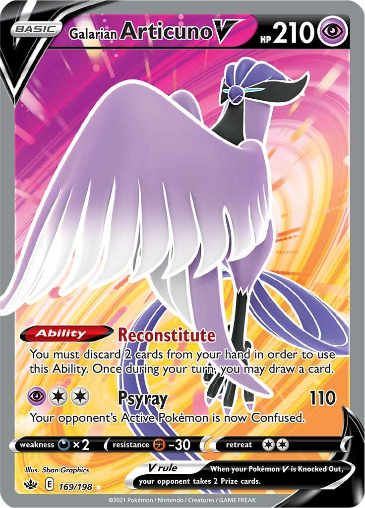 Galarian Articuno V 169-198 FULL ART