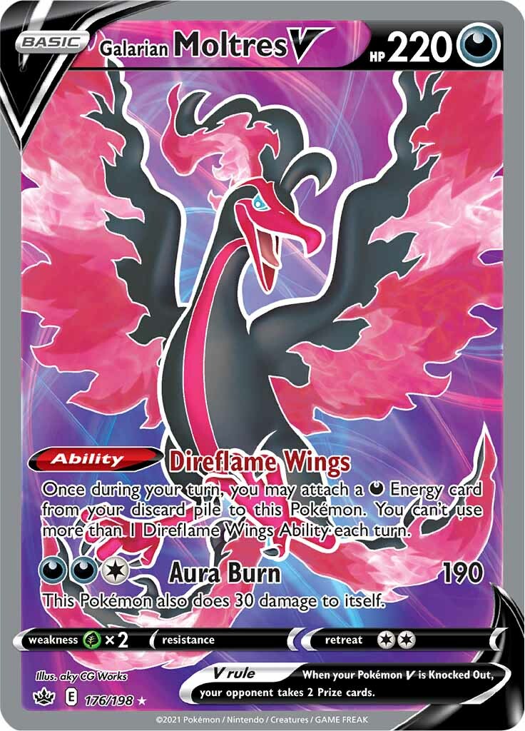 Galarian Moltres V 176-198 FULL ART