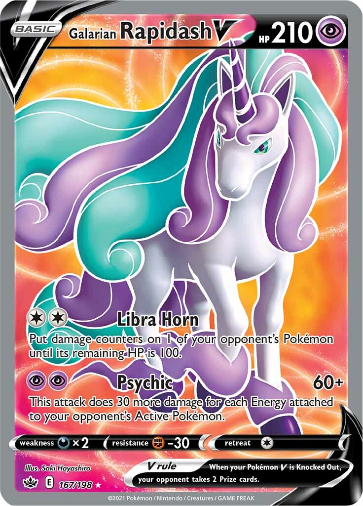 Galarian Rapidash V 167-198 FULL ART