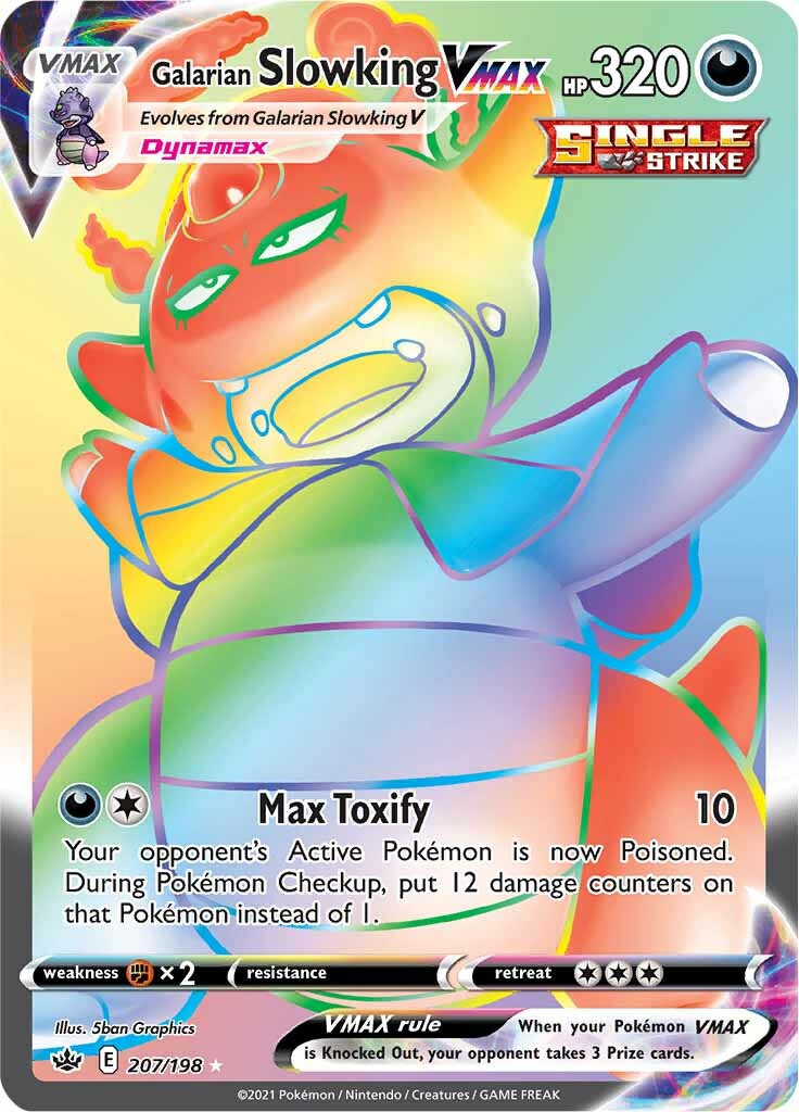 Galarian Slowking VMAX 207-198 RAINBOW RARE