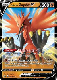 pokemon ss chilling reign galarian zapdos v 080 198