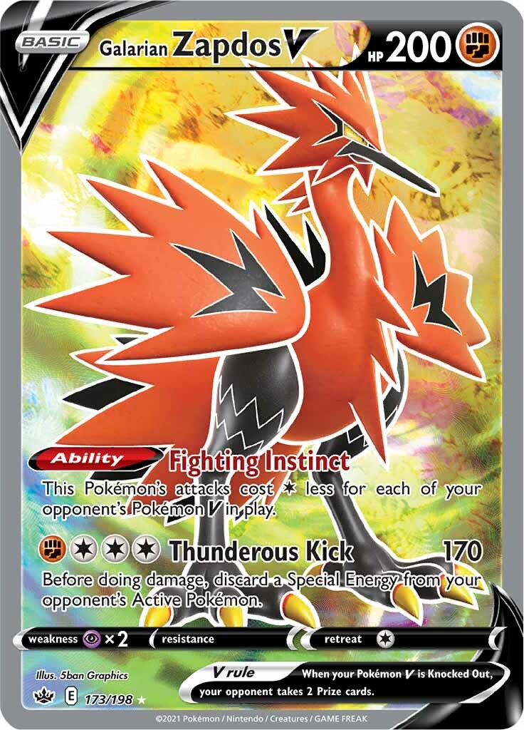 Galarian Zapdos V 173-198 FULL ART