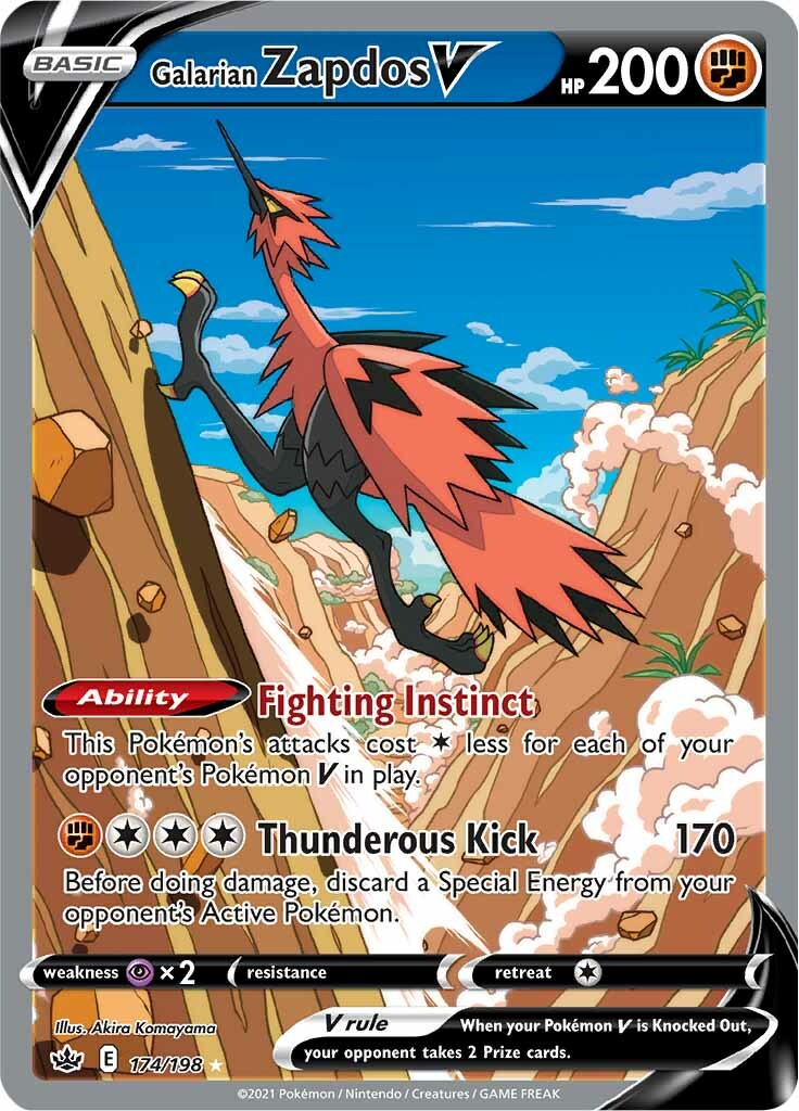 Galarian Zapdos V 174-198 ALTERNATE ART