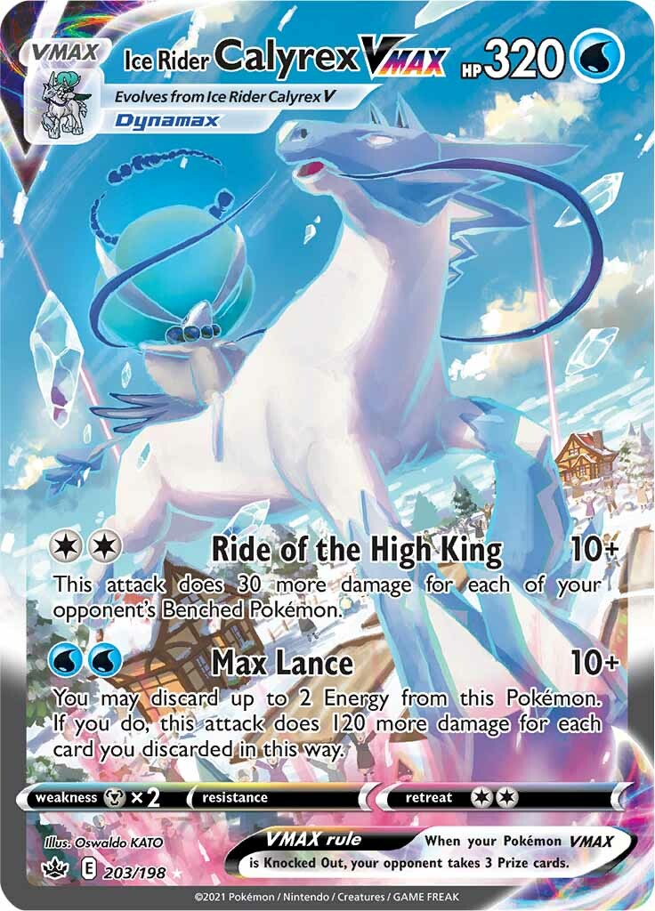 Ice Rider Calyrex VMAX 203-198 SECRET RARE