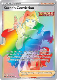 pokemon ss chilling reign karen s conviction 216 198 rainbow rare
