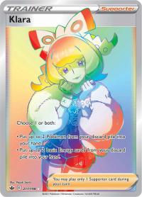 pokemon ss chilling reign klara 217 198 rainbow rare