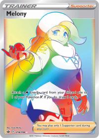 pokemon ss chilling reign melony 218 198 rainbow rare
