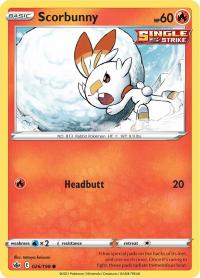 pokemon ss chilling reign scorbunny 026 198