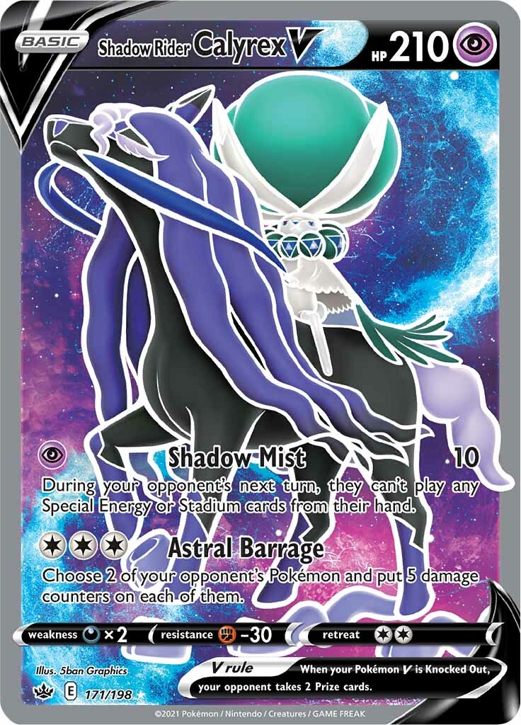 Shadow Rider Calyrex V 171-198 FULL ART